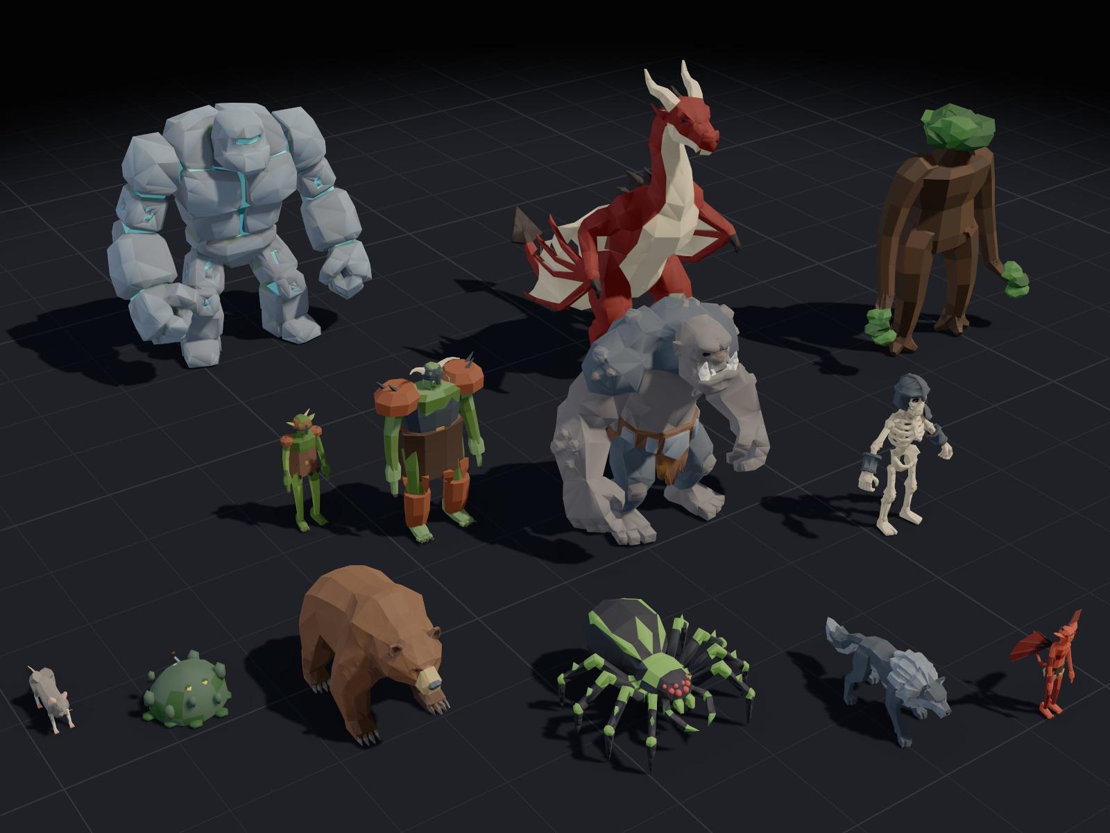 Some of the Monsters & Creatures models