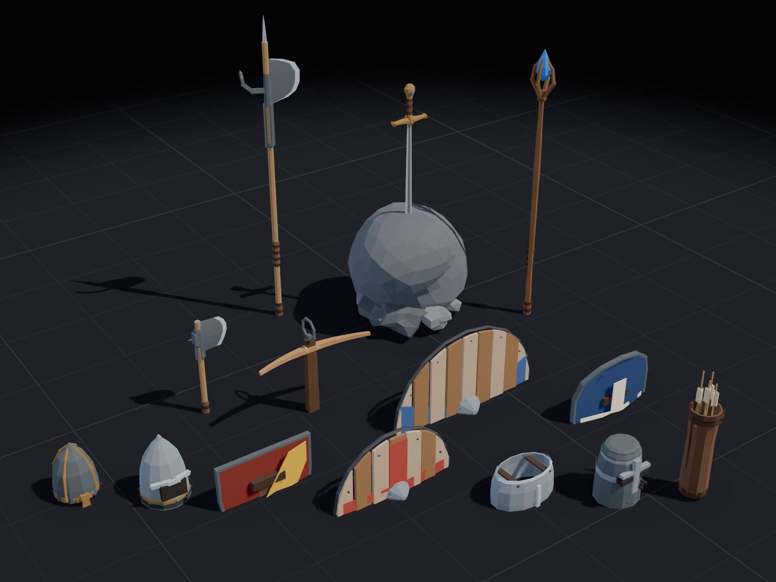 Some of the Weapons & Armour models